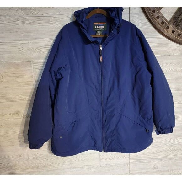 LL Bean Insulated Jacket Puffy Jacket  Womens (see measurments) Navy - Picture 1 of 7